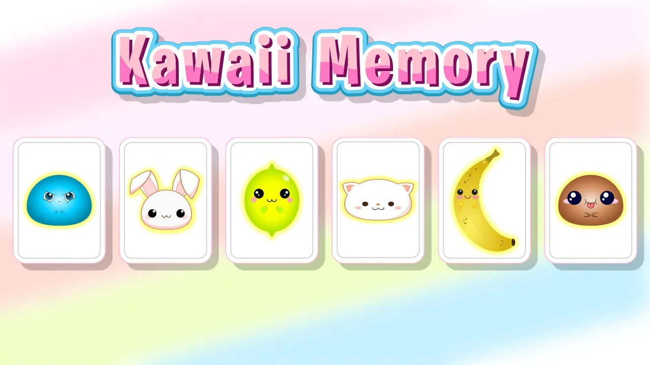 Kawaii Memory Card Matching Game